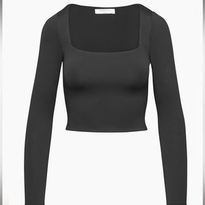 Babaton contour squareneck long sleeve in black